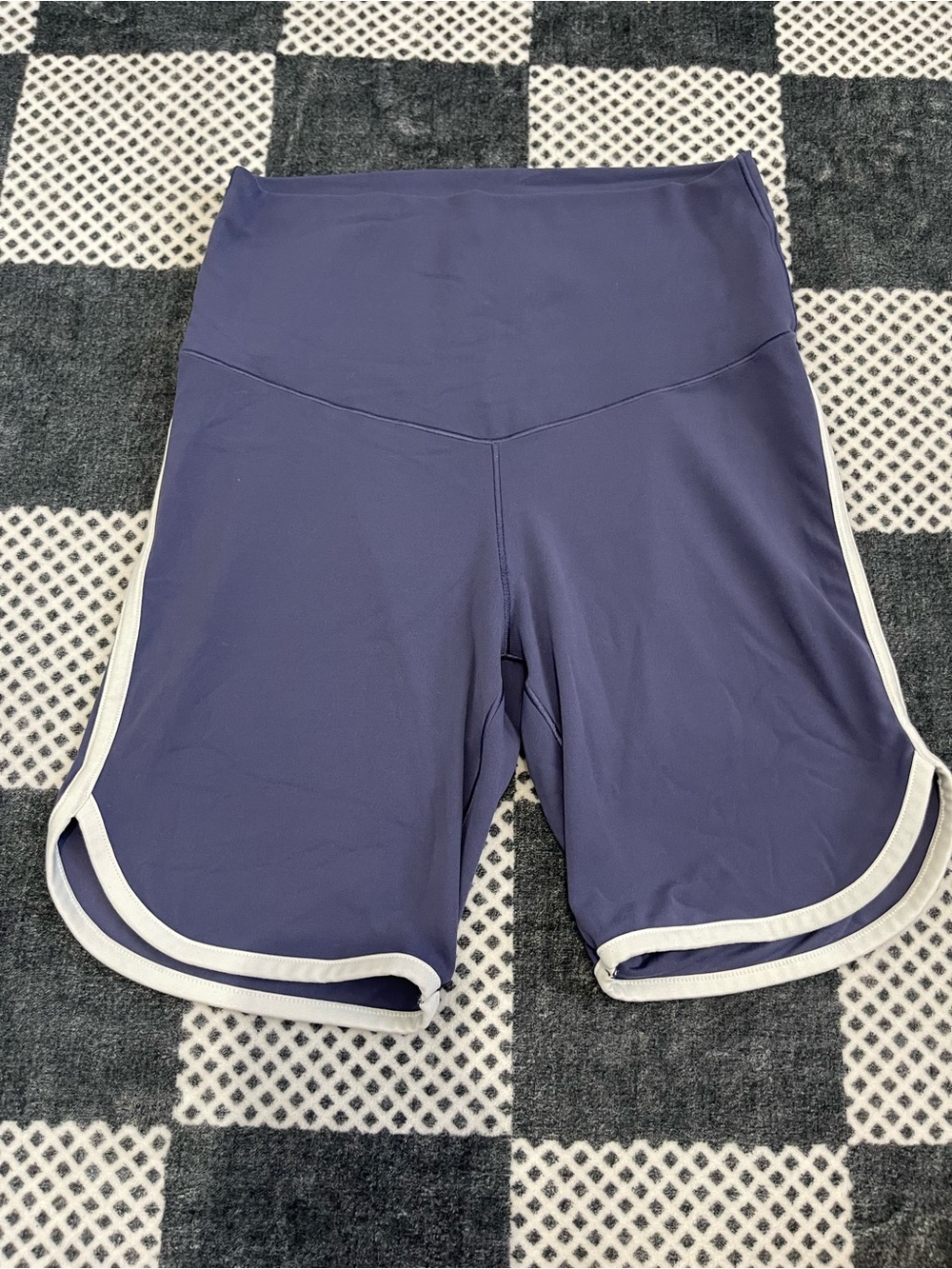 aerie Navy Bike Shorts with White Side Trim